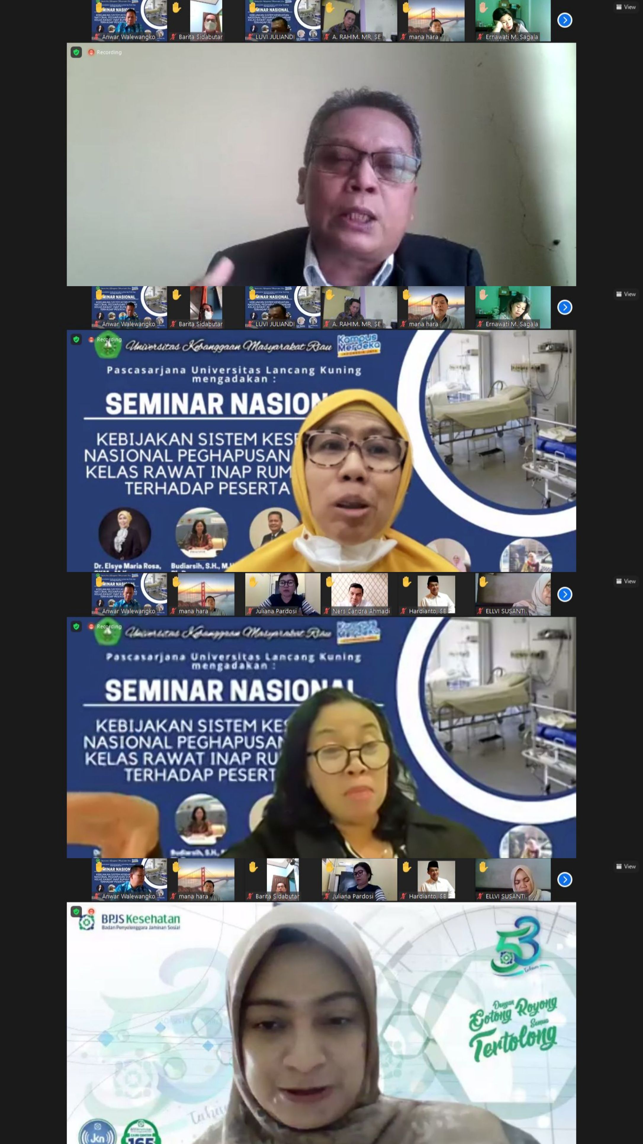 Pascasarjana Universitas Lancang Kuning Bahas Penghapusan Standar Kelas Rawat Inap Rumah Sakit bagi Peserta BPJS