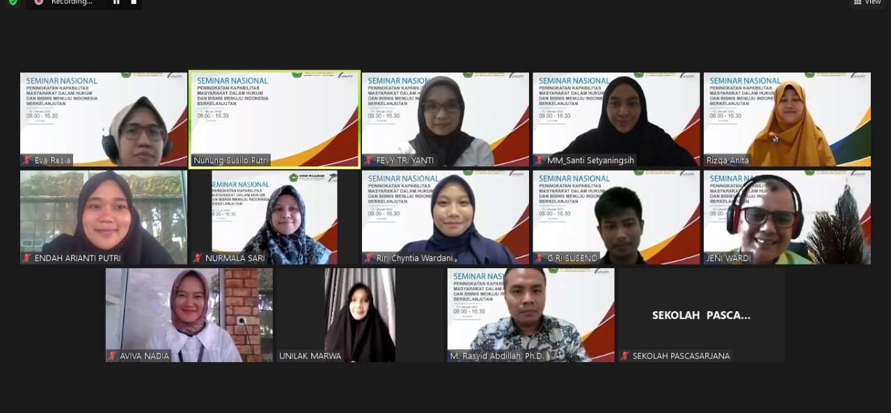 Seminar Nasional Peningkatan Kapabilitas Masyarakat Menuju Indonesia Berkelanjut