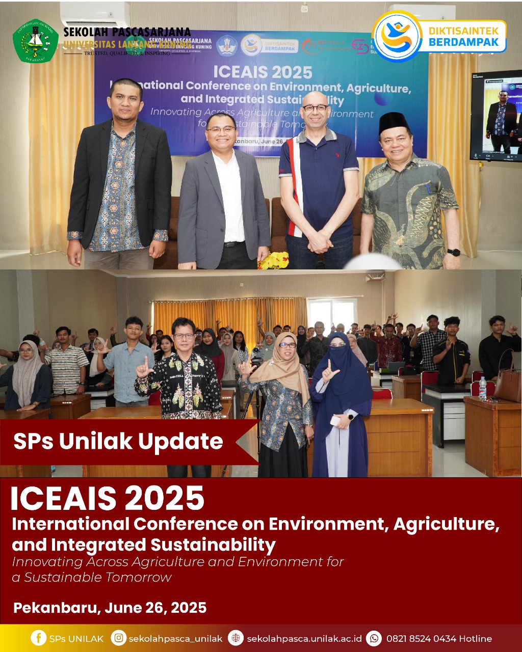 ICEAIS 2025 SPs Unilak: Merajut Inovasi Pertanian dan Lingkungan untuk Masa Depan Berkelanjutan
