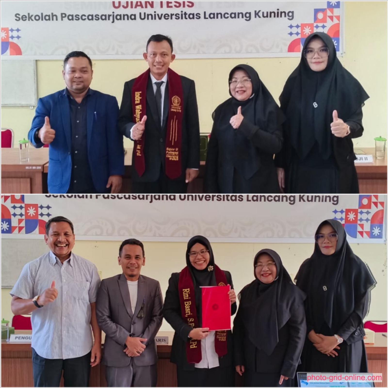 Pasangan Suami Istri Guru di Siak Kompak Selesaikan Studi Magister Pedagogi Unilak Bersama